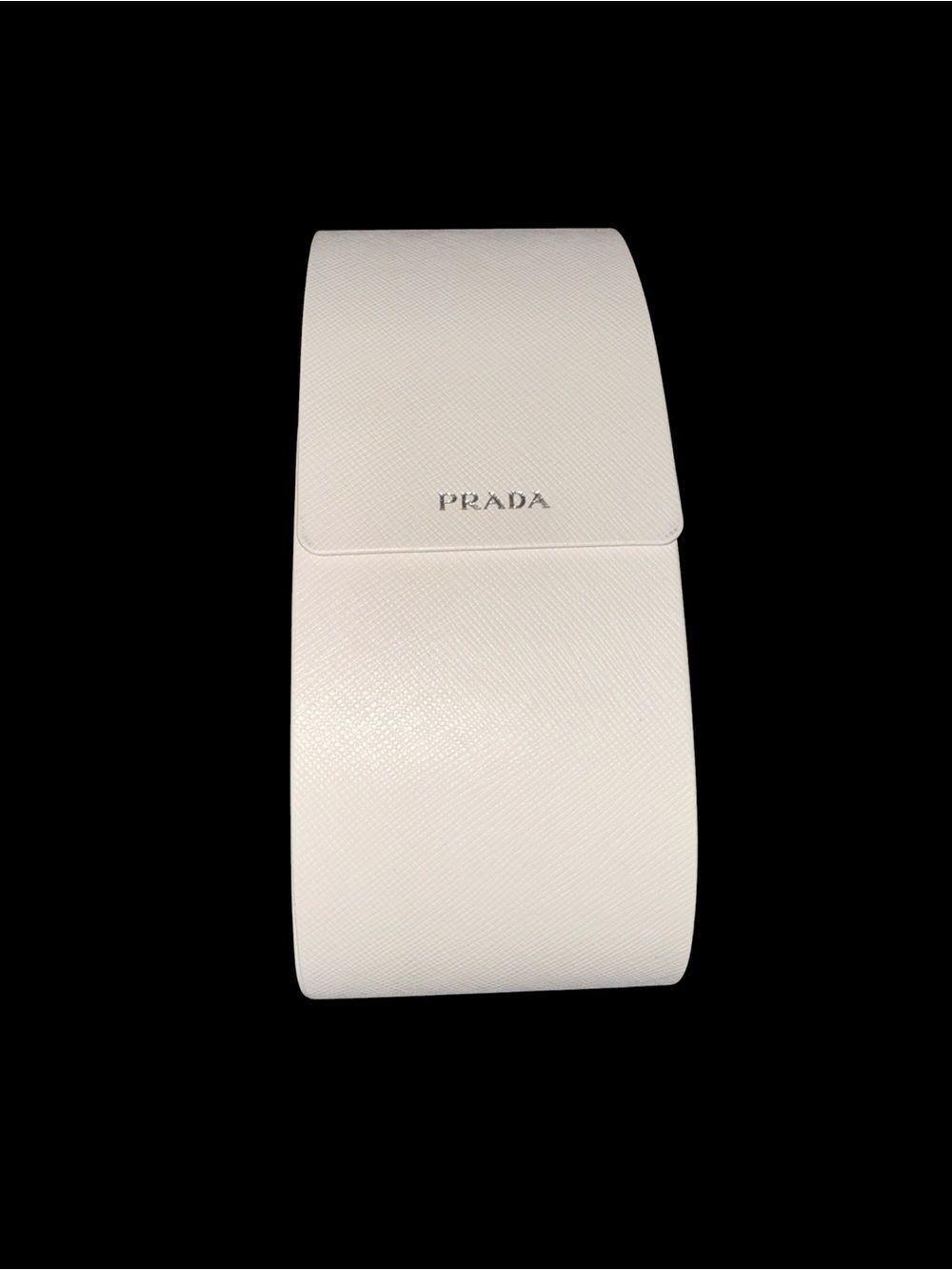 New Prada Case White Sunglasses Eyeglasses Hard Box Authentic Eyeglass Magnetic